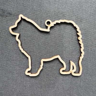 EVN_winkeltje: houten silhouet van Eurasier