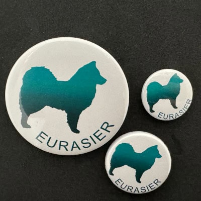 EVN_winkeltje: klassieke button met Eurasier logo en tekst