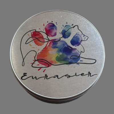 EVN-winkeltje: snacktrommel/koekblik 15,5 cm x 15,5 cm x 5 cm
