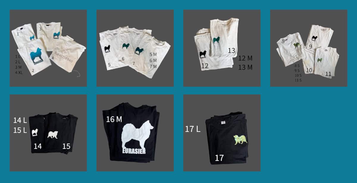 T-shirts met Eurasier afbeelding