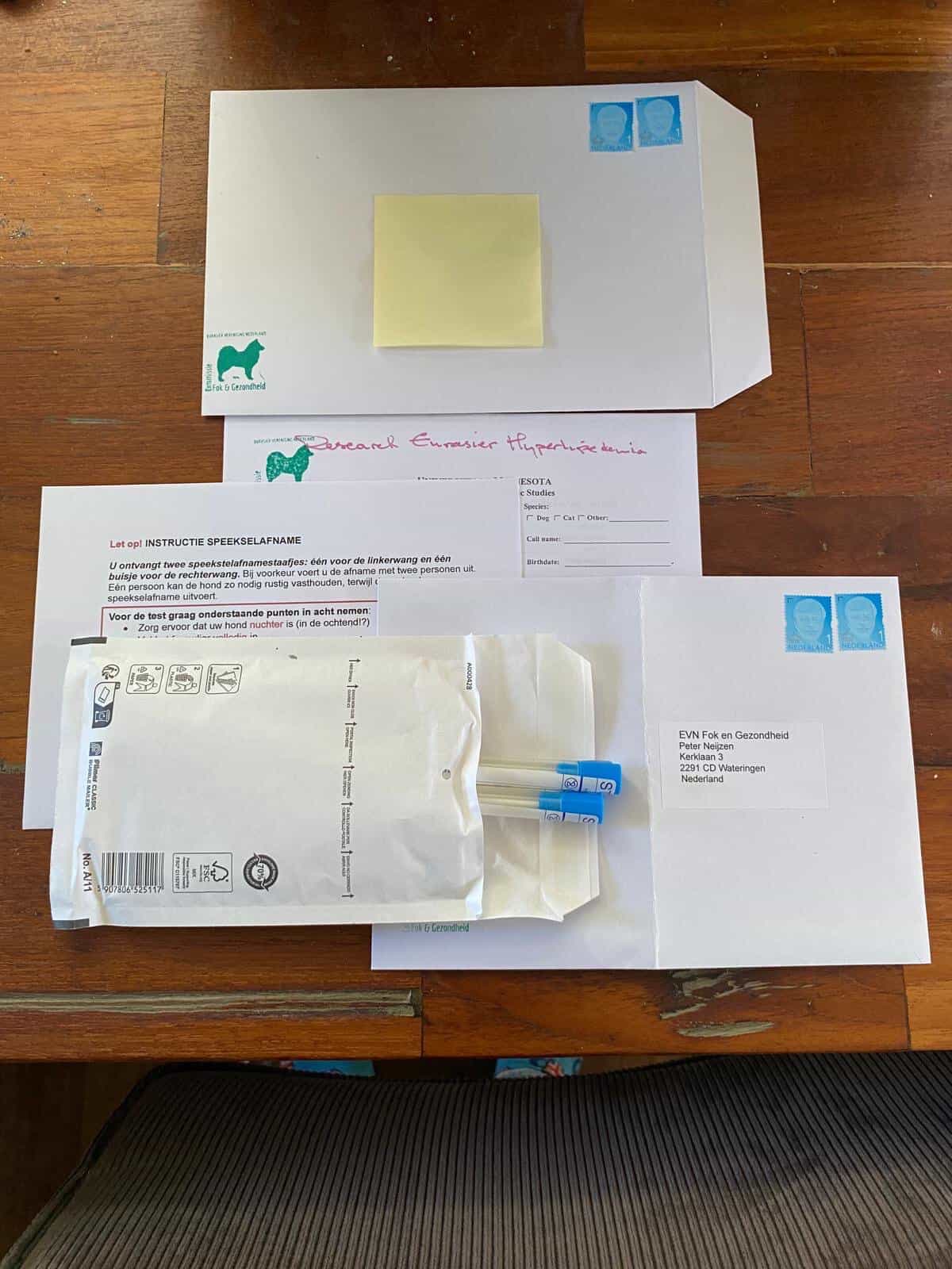 EVN Hypercholesterolemie-onderzoek onder Eurasiers: testset-onderdelen.